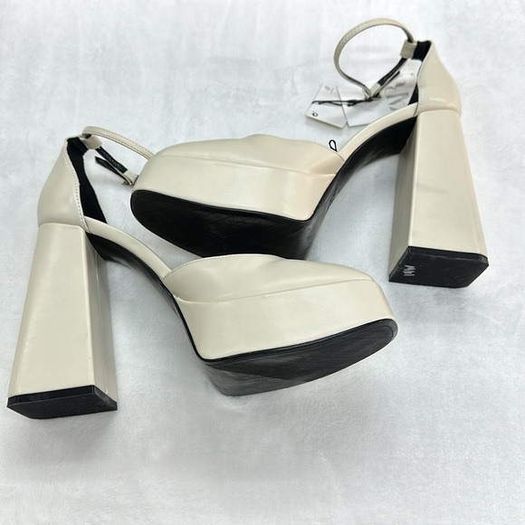 Zara Cream Block Platform‎ Heel NWT - Picture 4 of 4